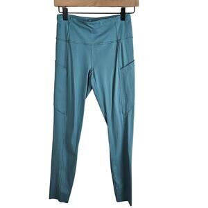 Lululemon Fast & Free 7/8 Tight II 6‎ Pacific Breeze Aqua Blue Leggings